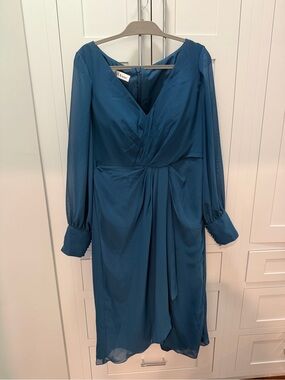 jj's house dresses Evening Jjshouse Bridesmaid Dress Uk A-line V-Neck Floor-Length Chiffon Bridesmaid Dress 2026 With Ruffle Size: 14, Navy Blue adding a touch of elegance JJ's House A-line V-Neck Floor-Length